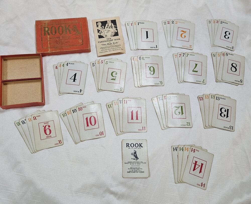 Antique 1924 Parker Brothers ROOK The Game of Games Card Set with Original Box
